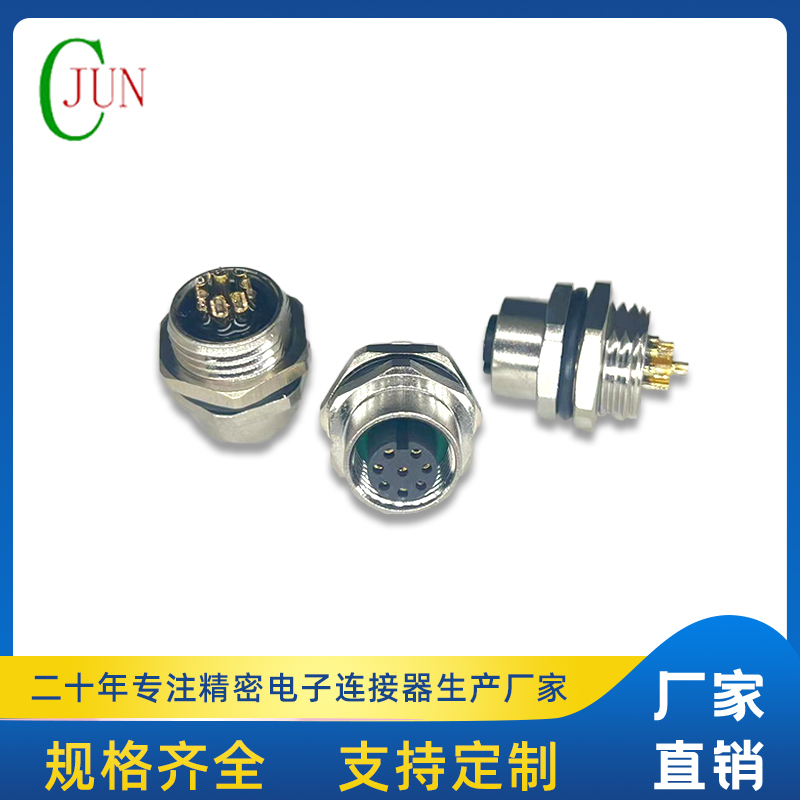 M12线端母头 后锁面板式PG9 SW17T